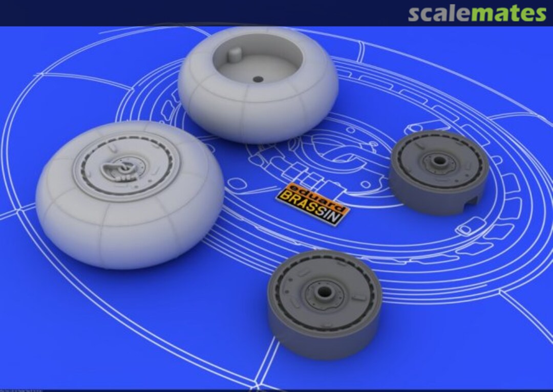 Boxart Bf 110 E/F/G main undercarriage wheels 648055 Eduard