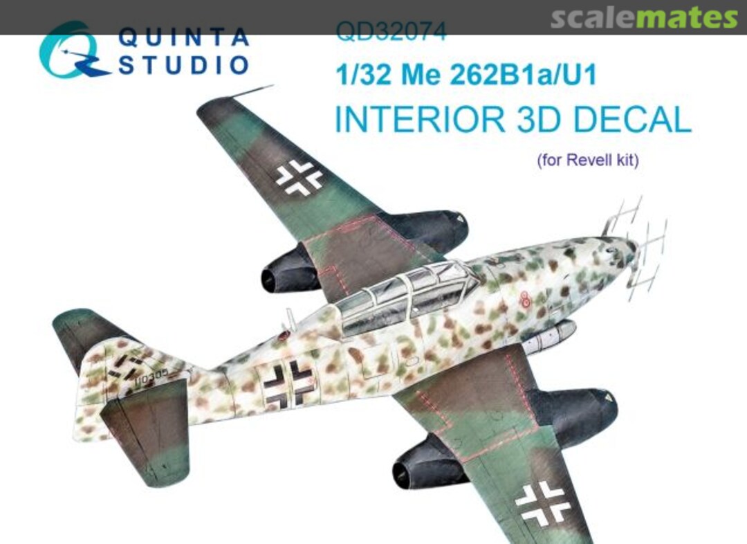 Boxart Me 262B1a/U-1 interior 3D decals QD32074 Quinta Studio