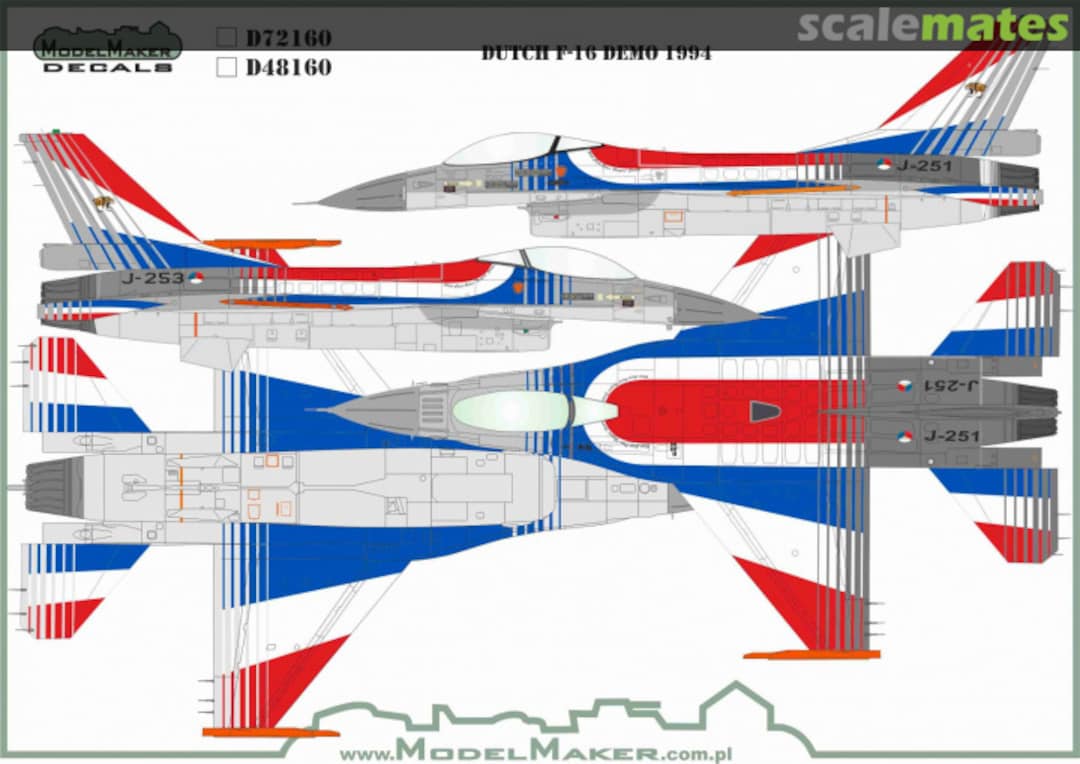 Boxart Dutch F-16 Demo 1994 D72160 ModelMaker