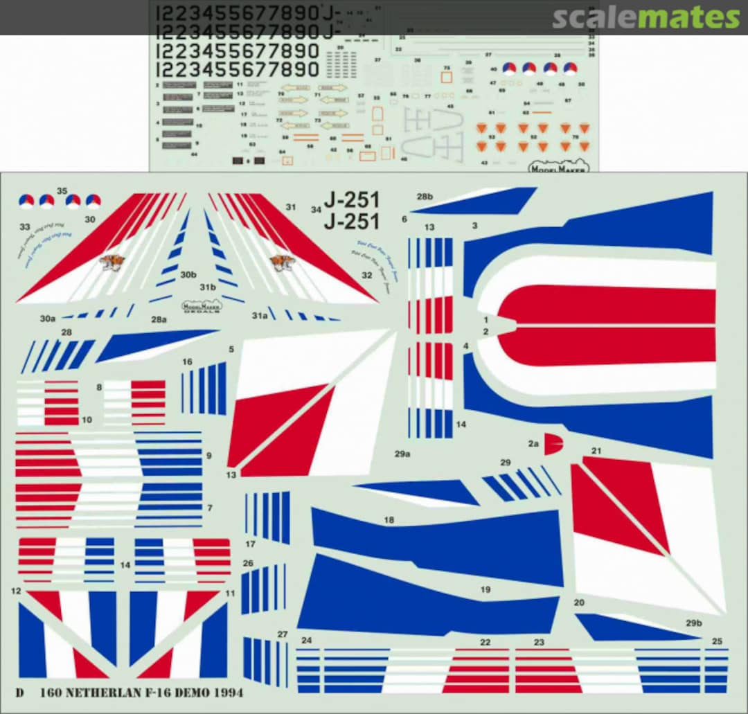 Contents Dutch F-16 Demo 1994 D72160 ModelMaker