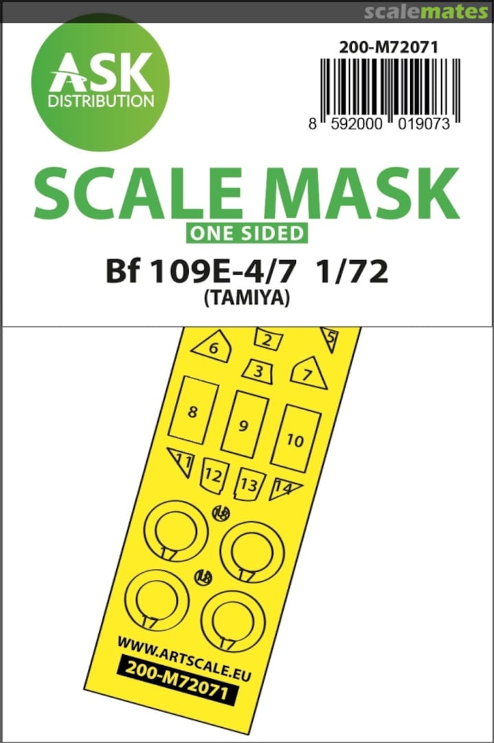 Boxart Bf 109E-4/7 masks 200-M72071 ASK