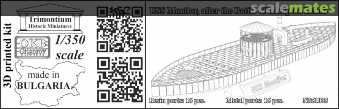 Boxart USS Monitor, after the Battle of Hampton Roads N351003 OKB Grigorov