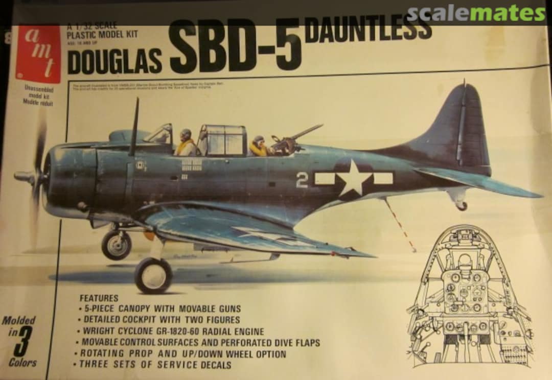 Boxart Douglas SBD-5 Dauntless 7203 Matchbox/AMT