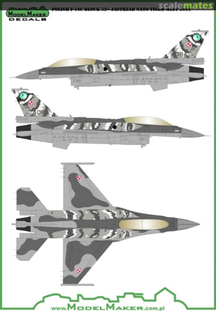 Boxart Polish F-16C Block 52+ Jastrzab NATO Tiger Meet 2014 D48031 ModelMaker