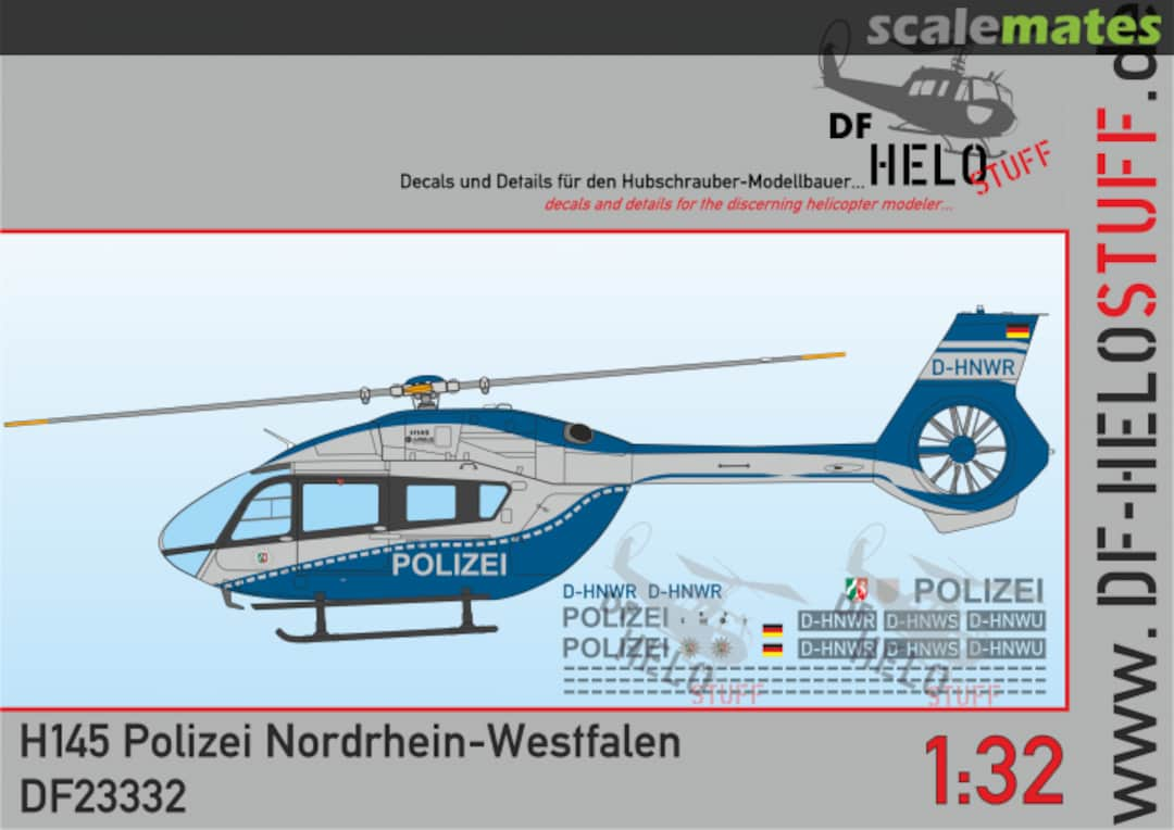 Boxart Airbus Helicopters H145 Polizei Nordrhein-Westfalen DF23332 DF HeloStuff