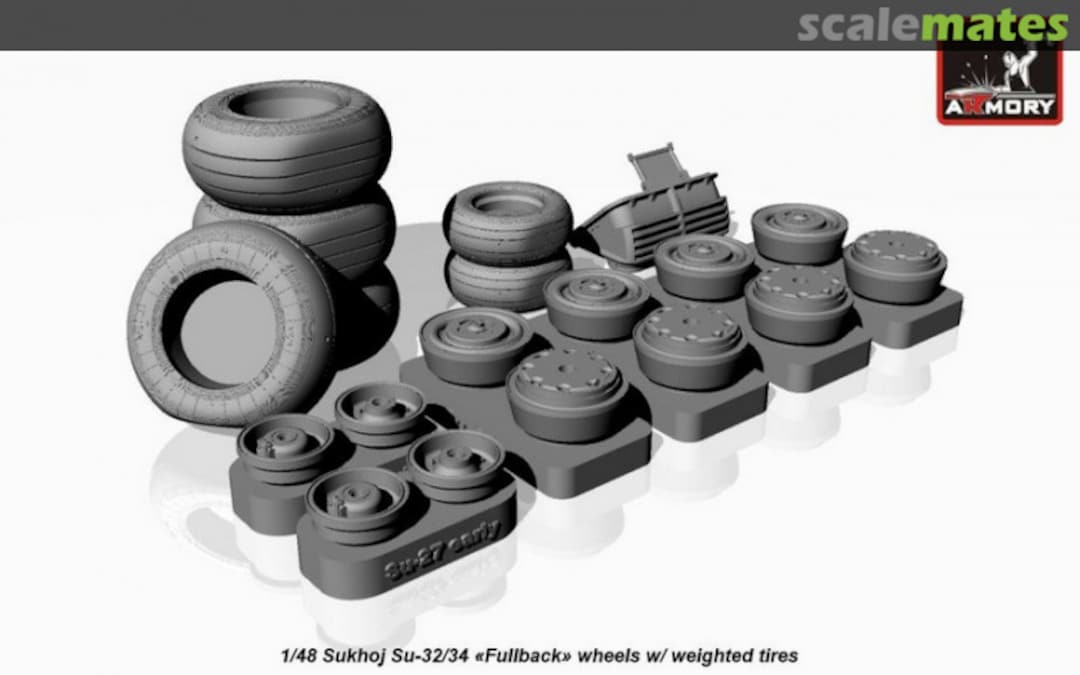 Boxart Su-32 / Su-34 wheels w/ weighted tires AW48025 Armory