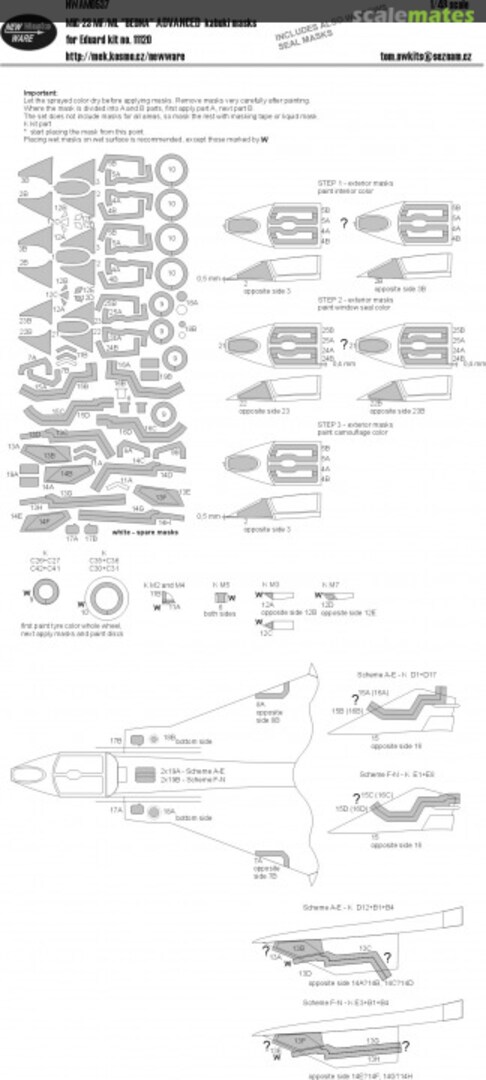 Boxart Mig-23 MF/MFL "Bedna" ADVANCED kabuki masks NWAM0537 New Ware