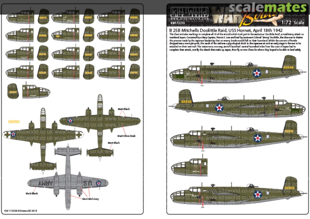 Boxart North-American B-25B Mitchells KW172215 Kits-World