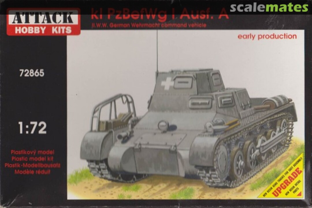 Boxart kl PzBefWg I Ausf. A 72865 Attack Hobby Kits