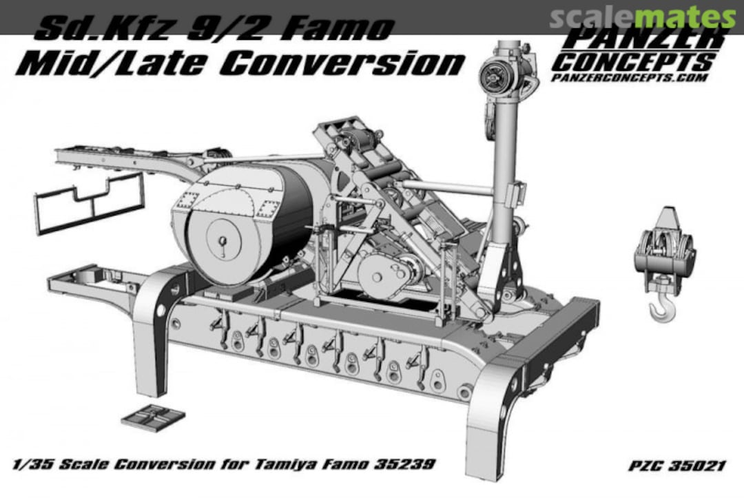 Boxart Sd.Kfz. 9/2 Famo Mid/Late conversion PZC 35021 Panzer Concepts