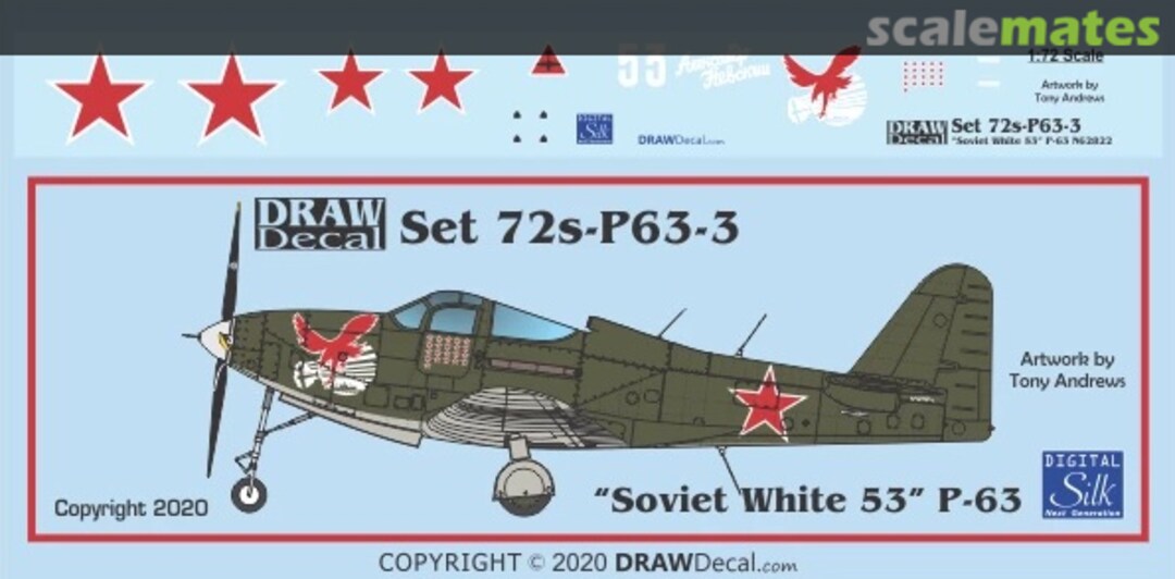 Boxart “Soviet White 53” P-63 72-P63-3 Draw Decal