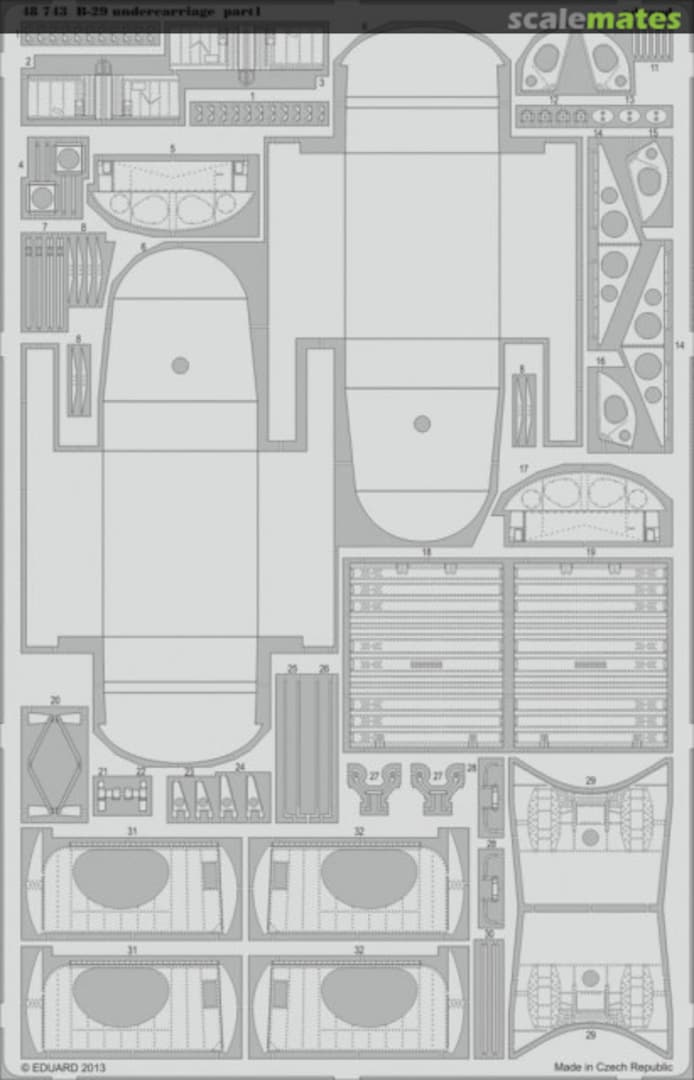 Boxart B-29 undercarriage 48743 Eduard