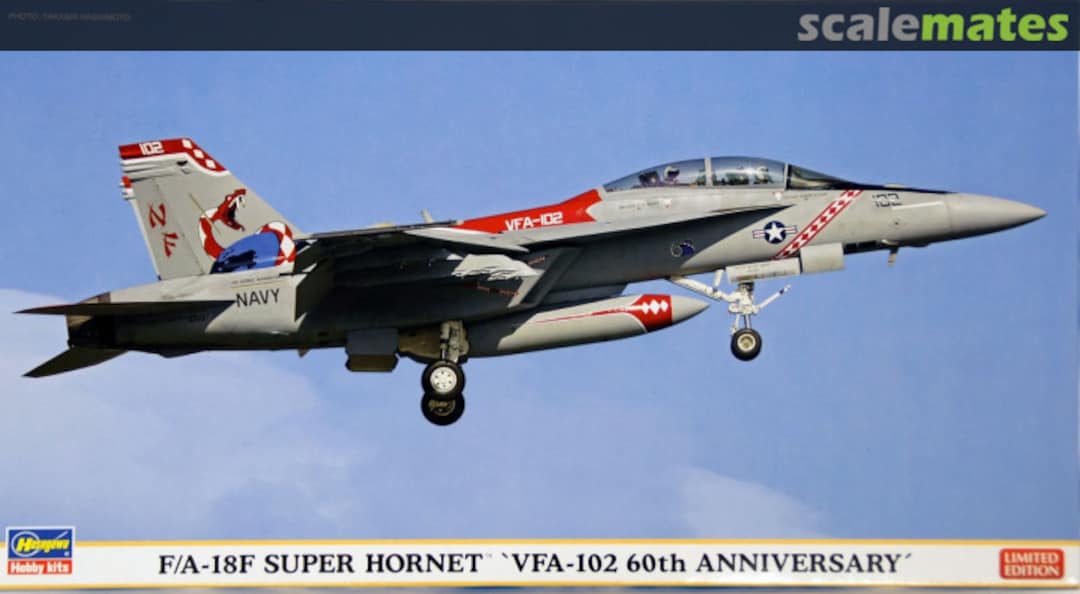 Boxart F/A-18F Super Hornet `VFA-102 60th Anniversary´ 02165 Hasegawa