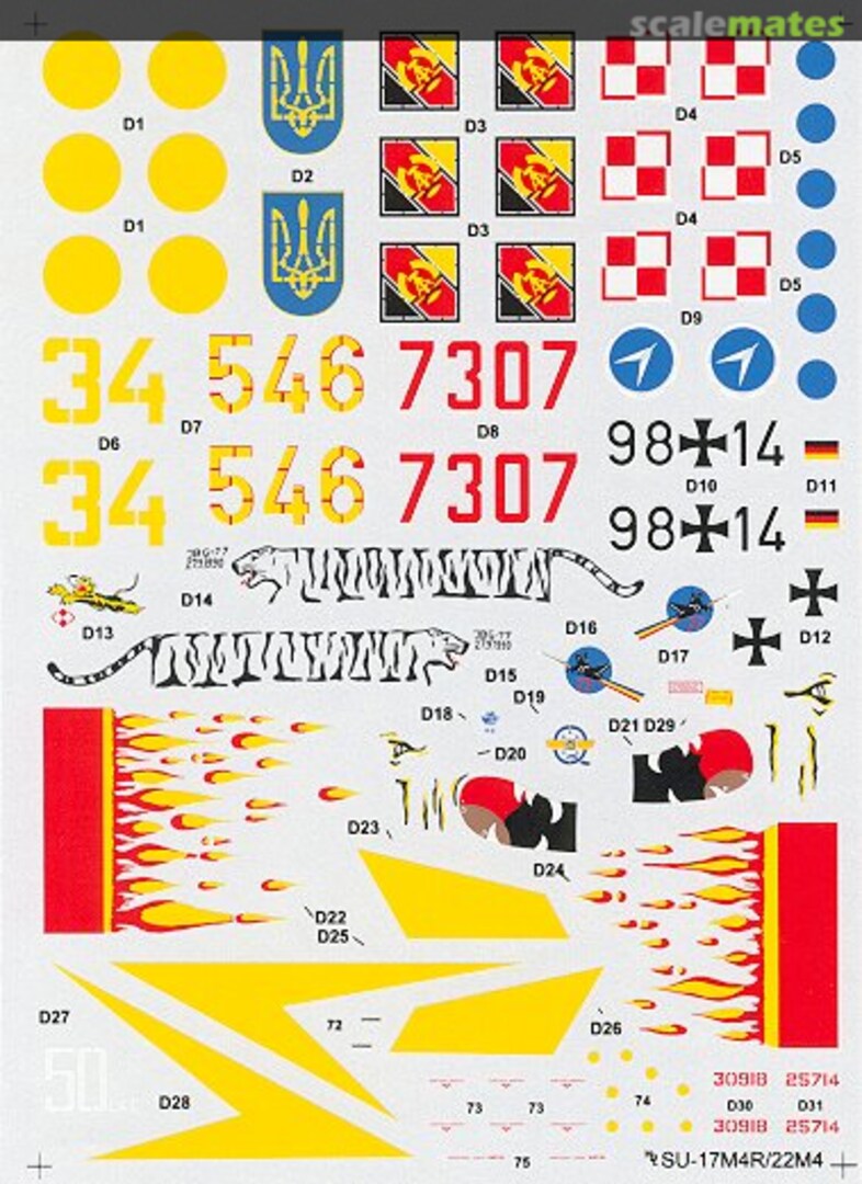 Boxart Su-17M4R/Su-22M4 Fitter K 72-033 Hi-Decal Line