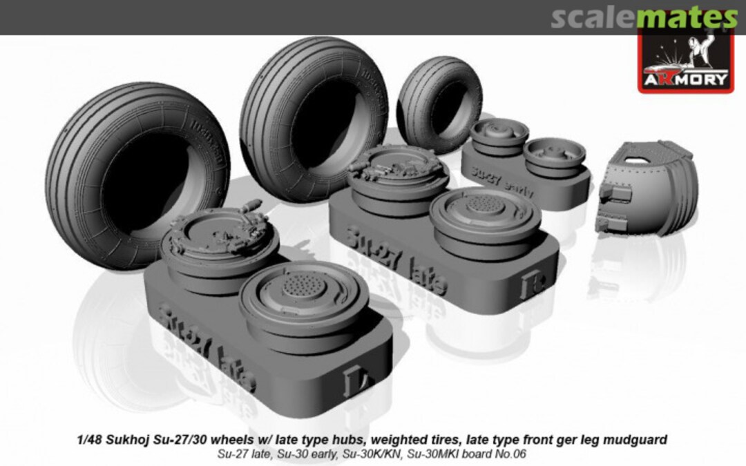 Boxart SU-27 Late / SU-30 Early Weighted Wheels AW48021 Armory