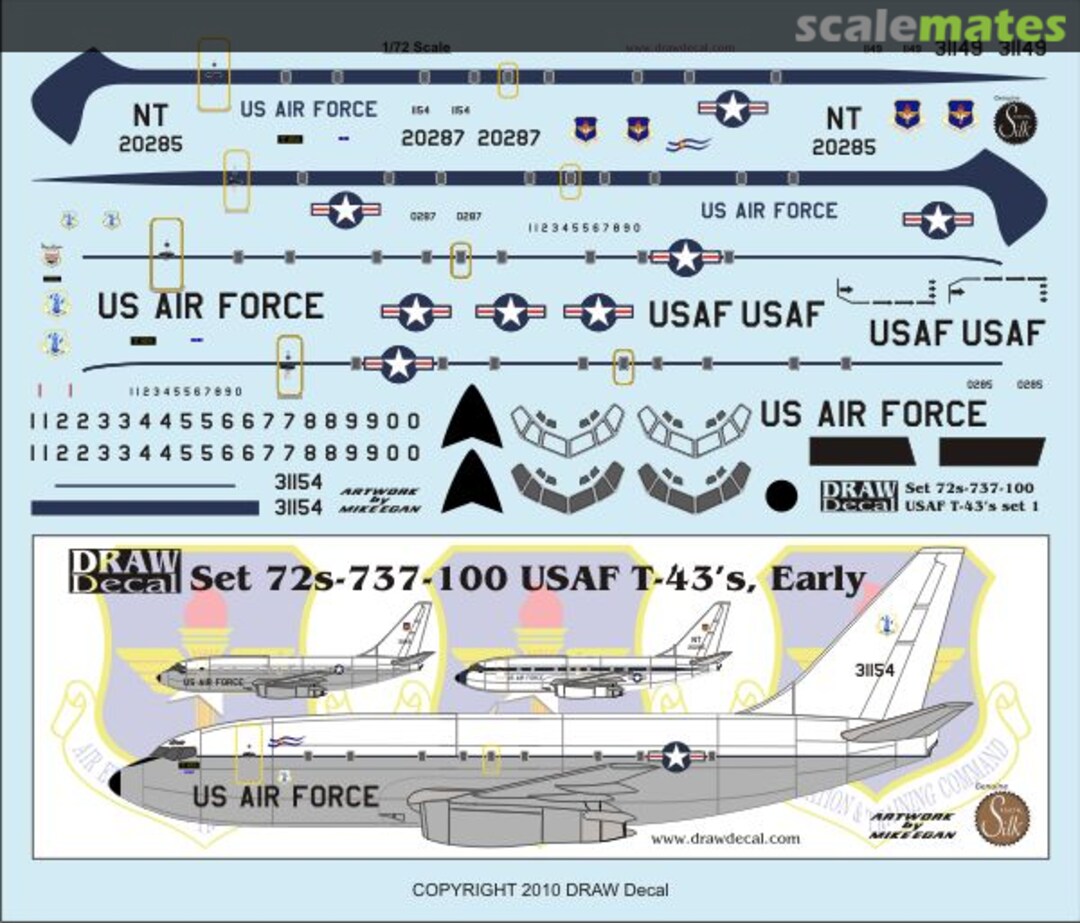 Boxart Boeing T-43A 72-737-100 Draw Decal