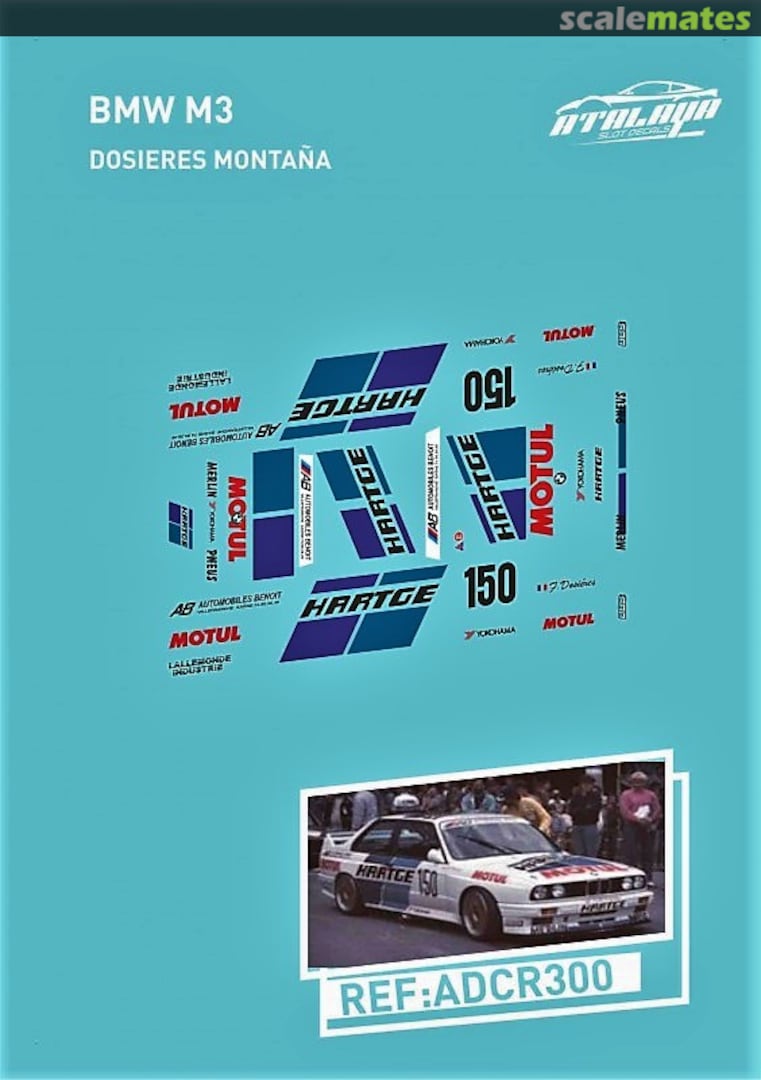 Boxart BMW M3 E30 "HARTGE" ADCR300 Atalaya Slot Decals