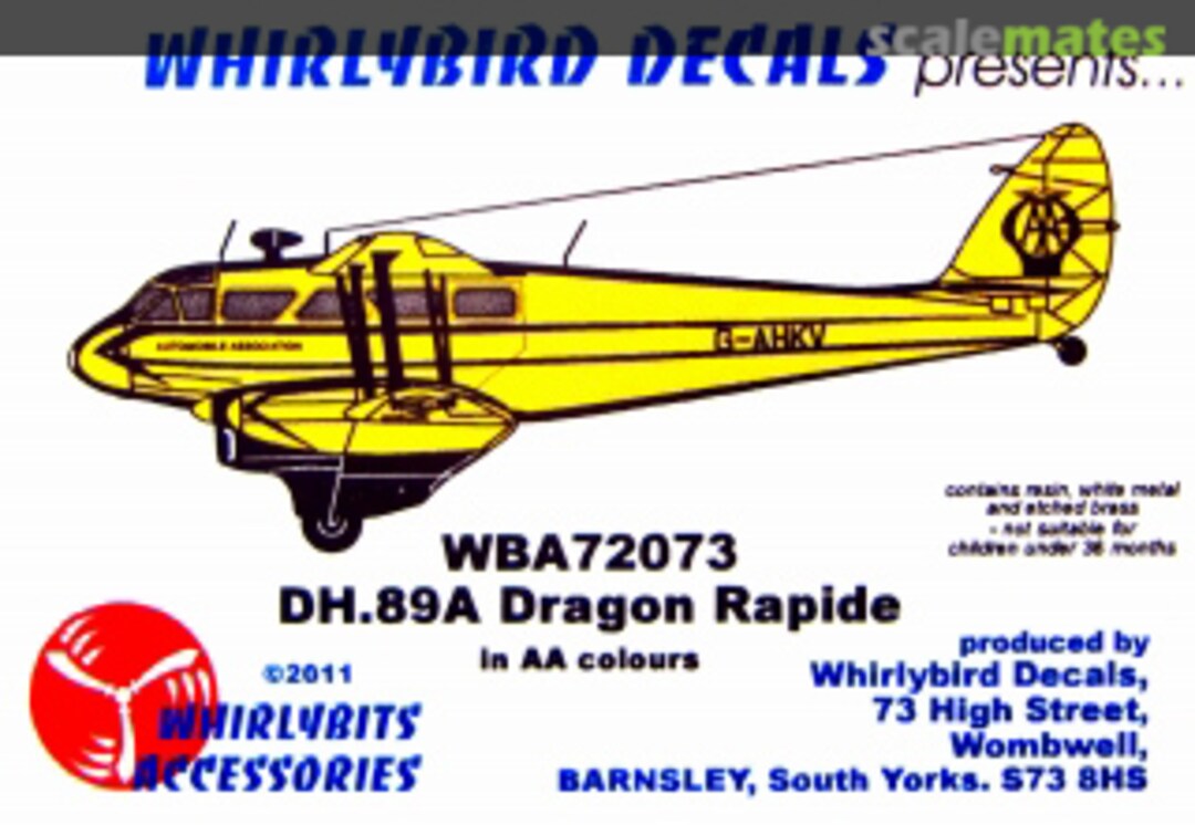 Boxart DH.89A Dragon Rapide WBA72073 Whirlybird