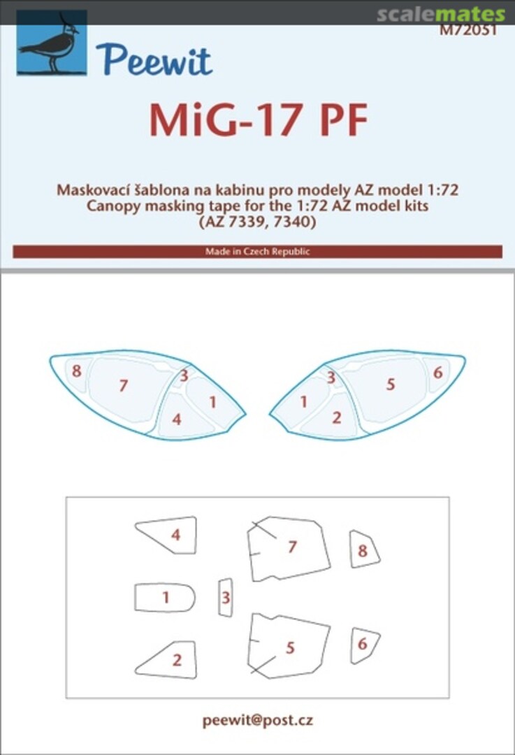 Boxart Mikoyan-Gurevich MiG-17PF M72051 Peewit