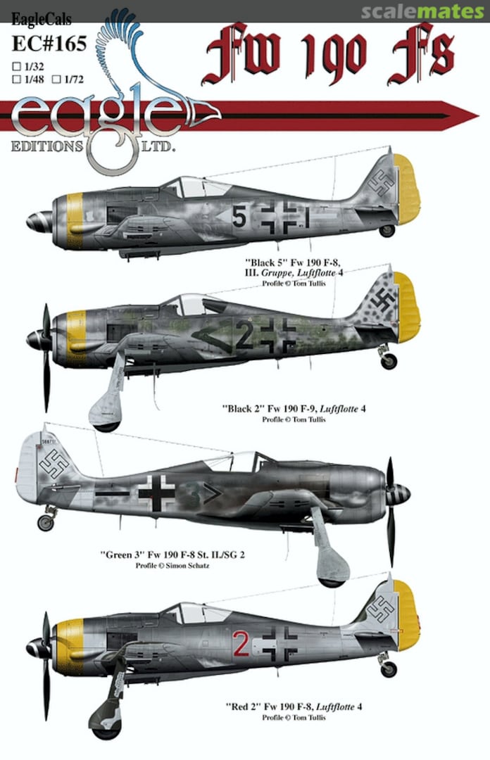 Boxart Fock-Wulf Fw 190F EagleCals EC72-165 Eagle Editions