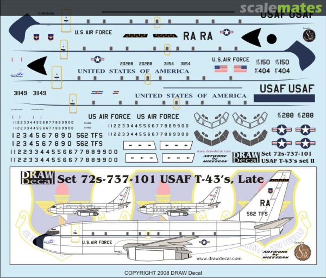 Boxart Boeing T-43A 72-737-101 Draw Decal