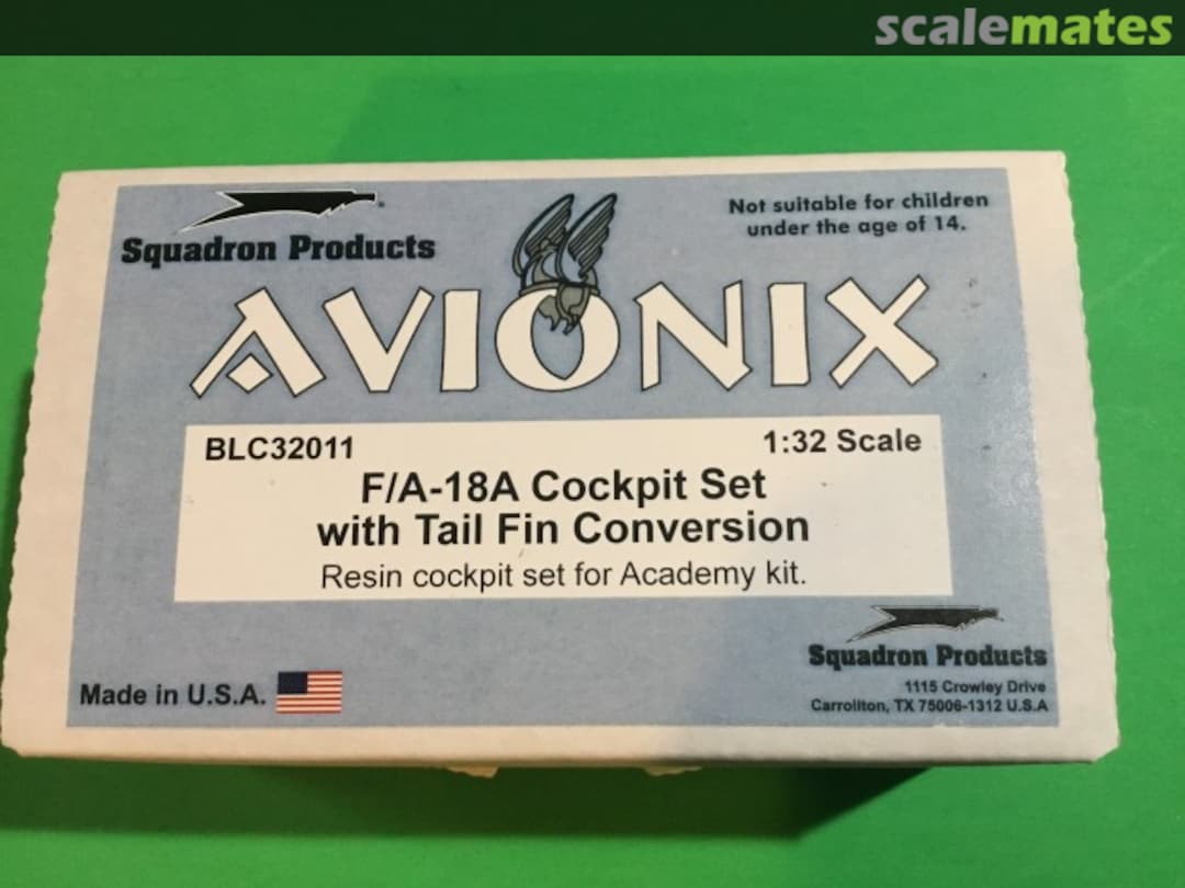 Boxart F/A-18A Cockpit Set w/Tail Fin Conversion BLC32011 Avionix