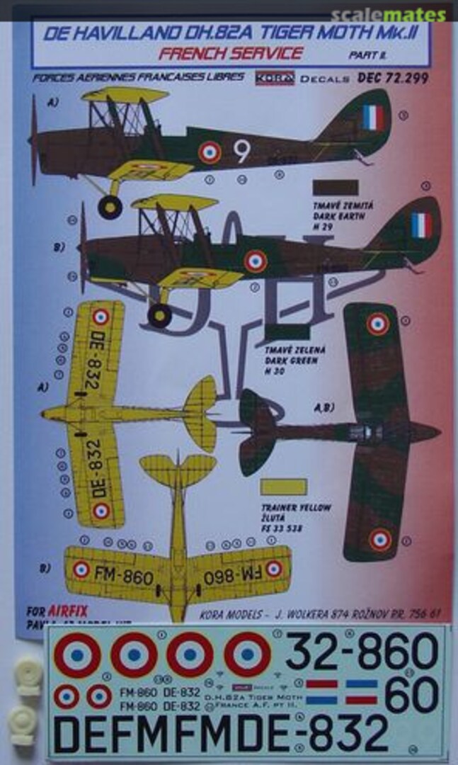 Boxart De Havilland DH.82A Tiger Moth Mk.II DEC72299 Kora Models