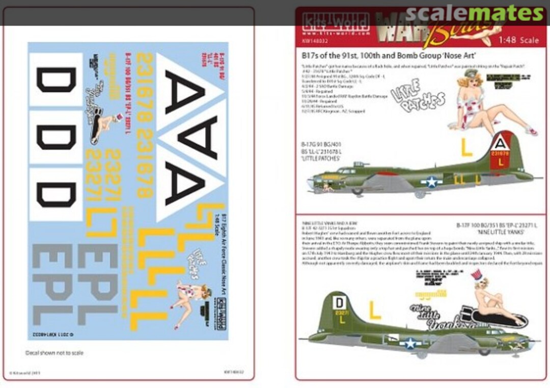 Boxart B-17F/G Flying Fortress KW148032 Kits-World