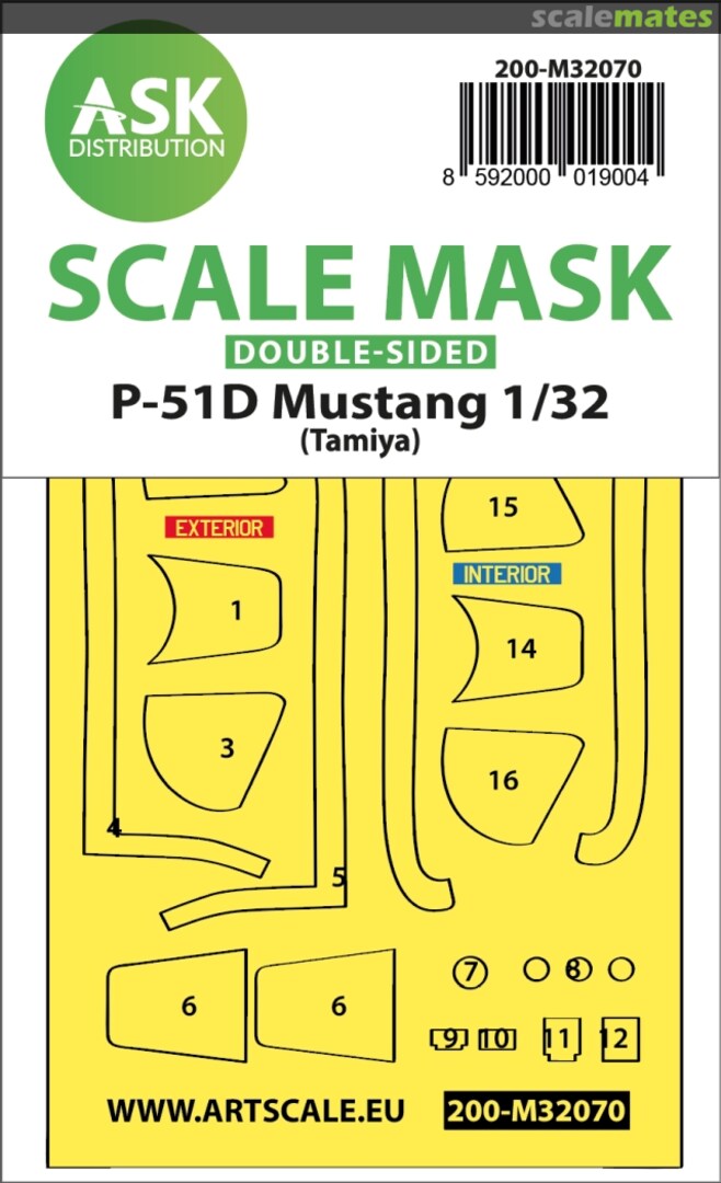 Boxart P-51D Mustang masks 200-M32070 ASK