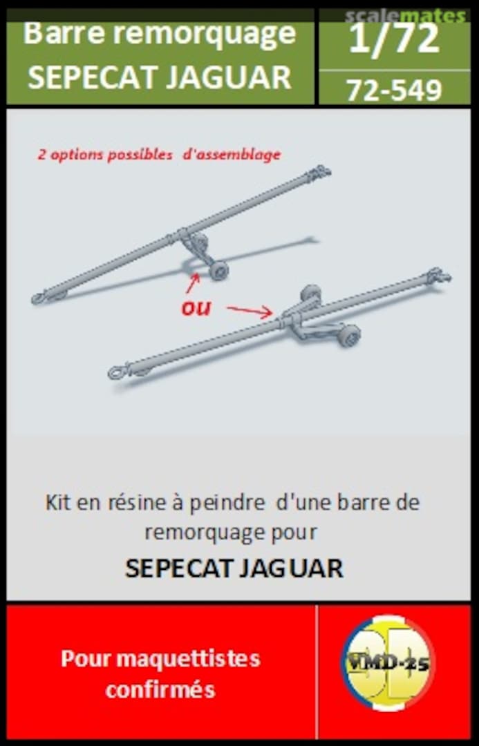 Boxart Barre de traction pour SEPECAT JAGUAR 72-549 VMD25_3D