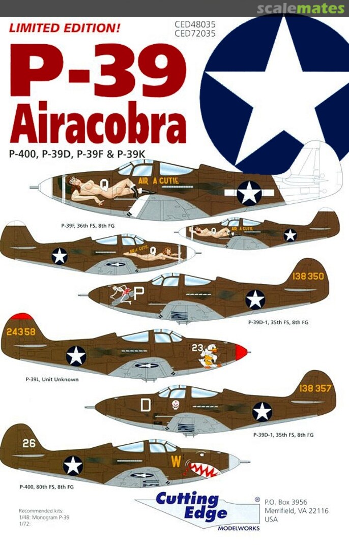 Boxart P-39 Airacobra CED48035 Cutting Edge Modelworks