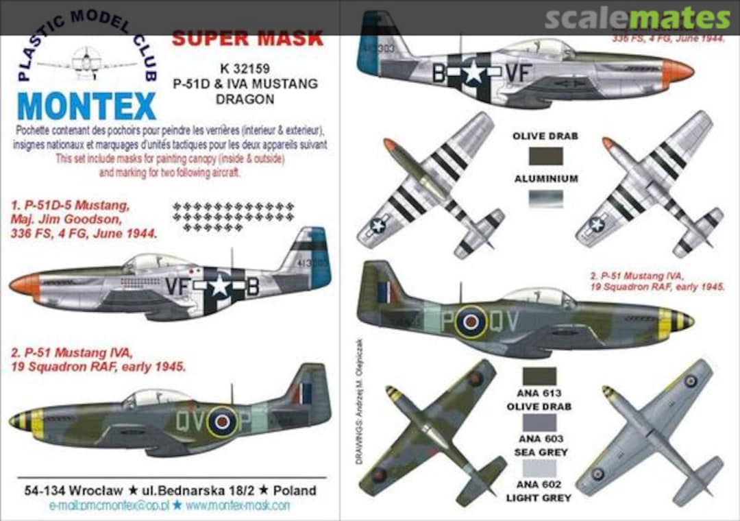 Boxart P-51D & IVA Mustang K32159 Montex