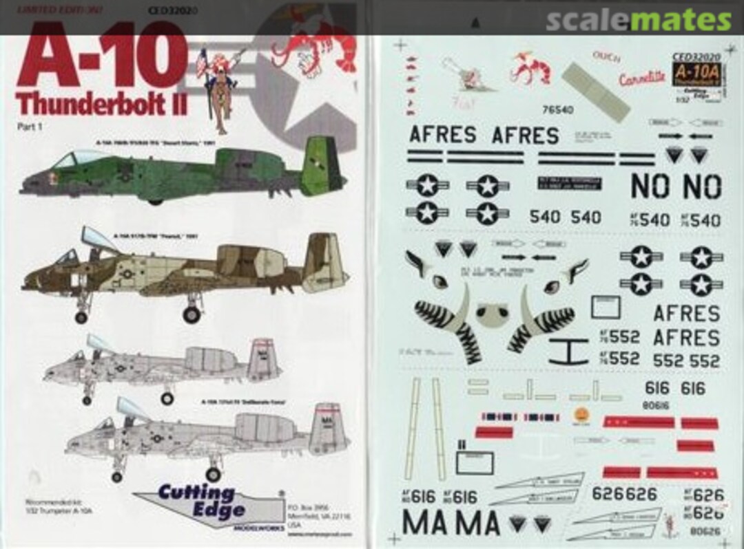 Boxart A-10 Thunderbolt #1 CED32020 Cutting Edge Modelworks