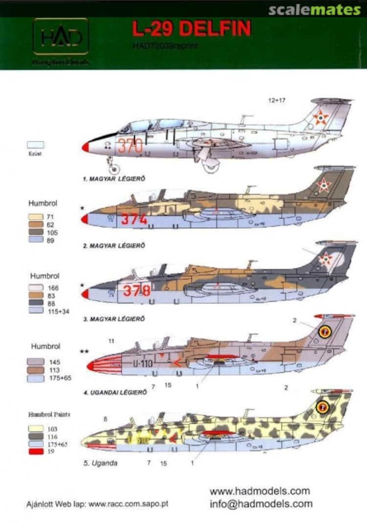 Boxart L-29 Delfin 72039 HADmodels 