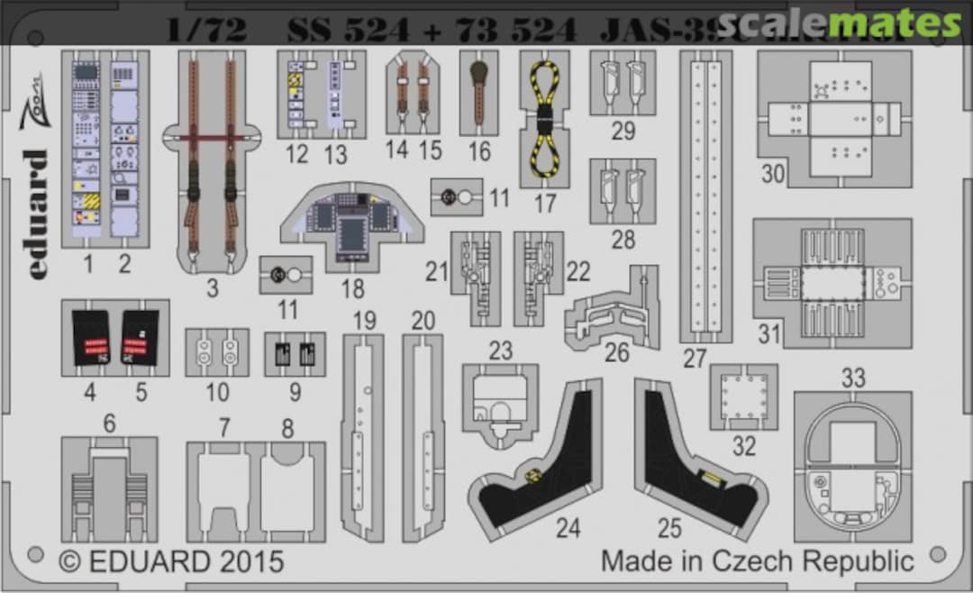 Boxart JAS-39C interior S. A. - Revell - SS524 Eduard