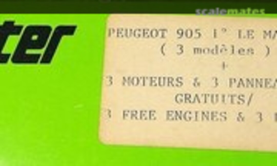 3 x Peugeot 905 Evolution (Starter Green Box)