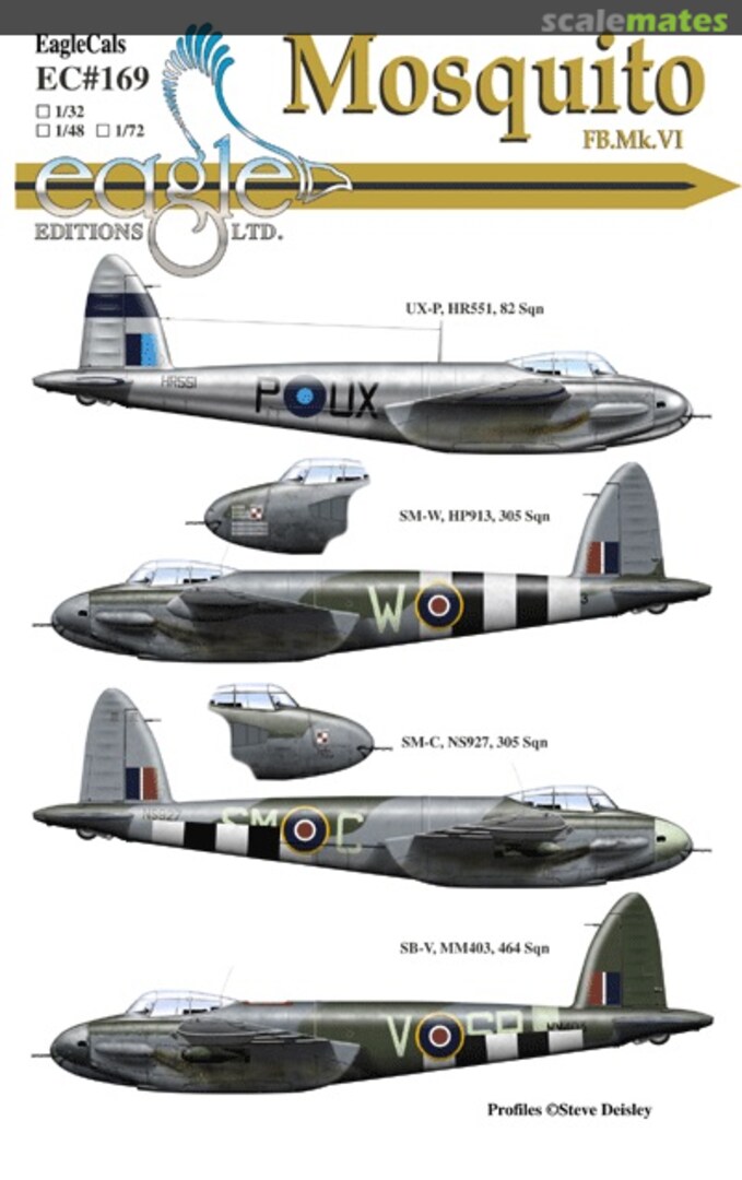 Boxart de Havilland Mosquito FB Mk.VI EagleCals EC72-169 Eagle Editions