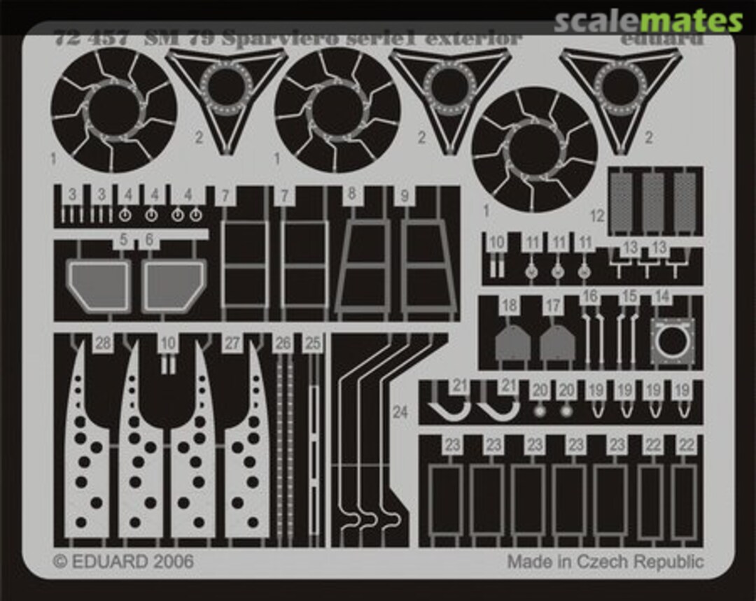 Boxart SM 79 Sparviero serie1 exterior 72457 Eduard