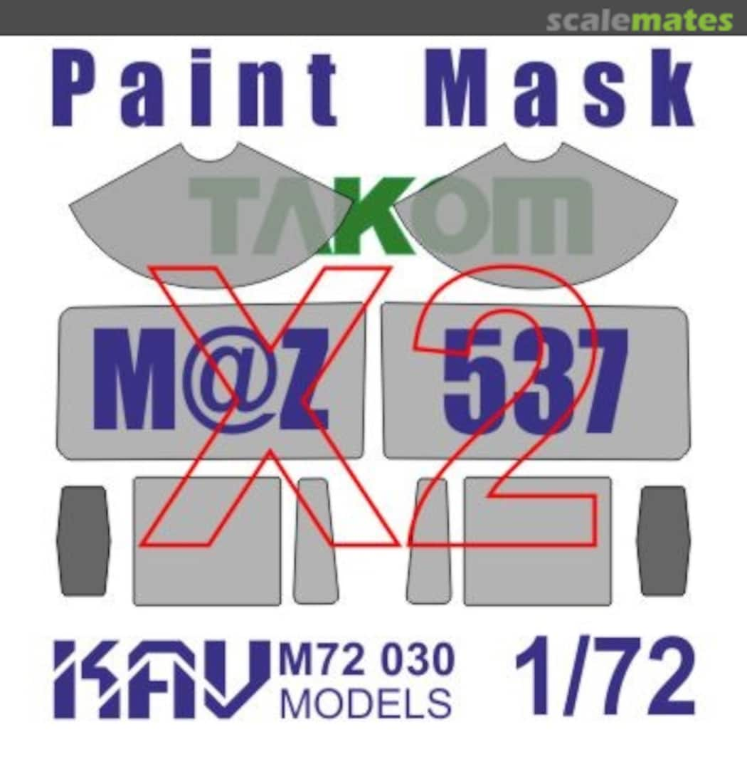 Boxart Paint mask for Maz-537 Double (Takom) KAV M72 030 KAV models