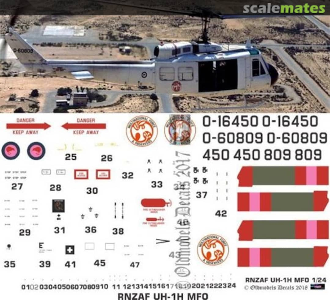 Boxart RNZAF UH-1D/H Iroquois MFO Sinai OMD0356 Oldmodels Decals