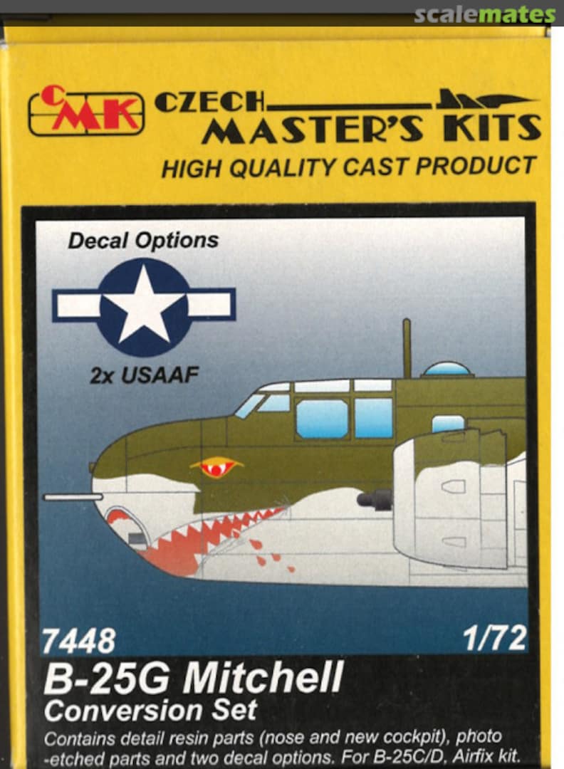 Boxart B-25G Mitchell 75 mm Gun Nose Conversion Set for Airfix 7448 CMK