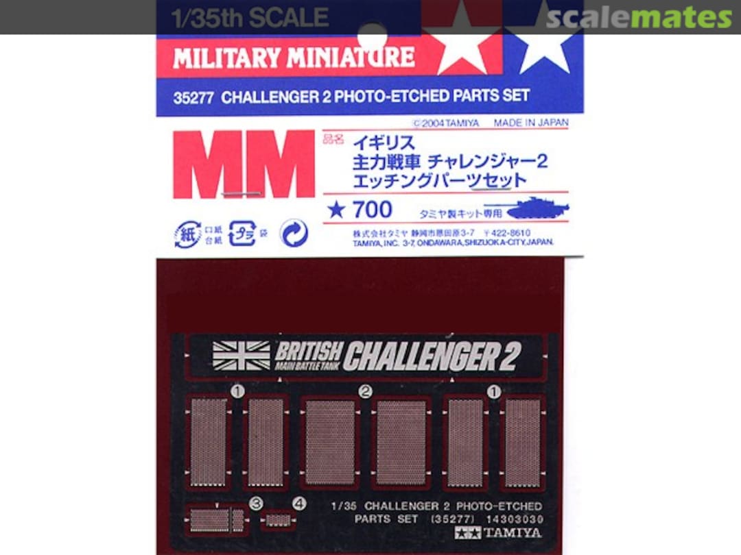 Boxart Challenger 2 Photo-Etched Parts Set 35277 Tamiya