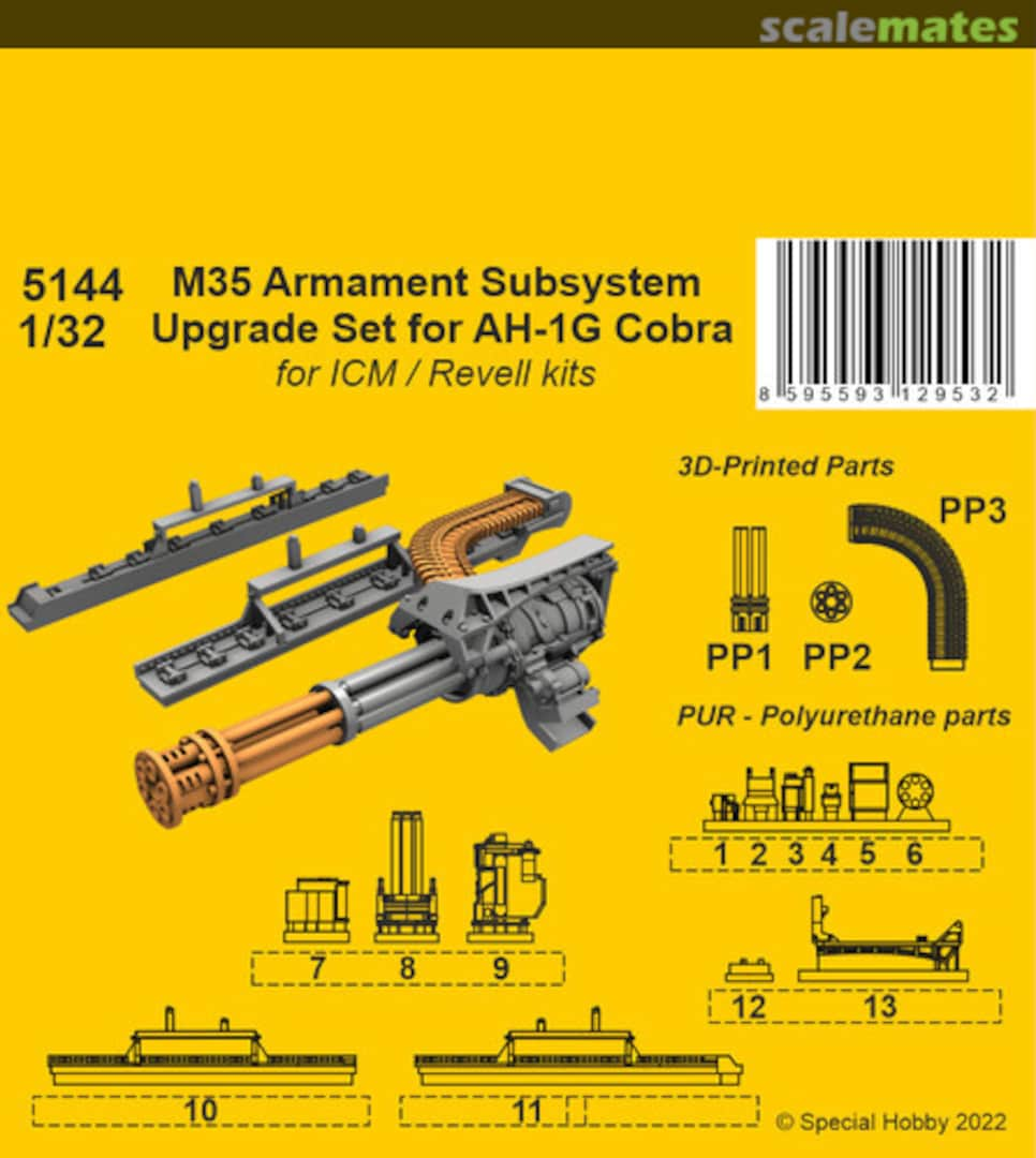 Boxart M35 Armament Subsystem Upgrade Set for AH-1G Cobra 5144 CMK