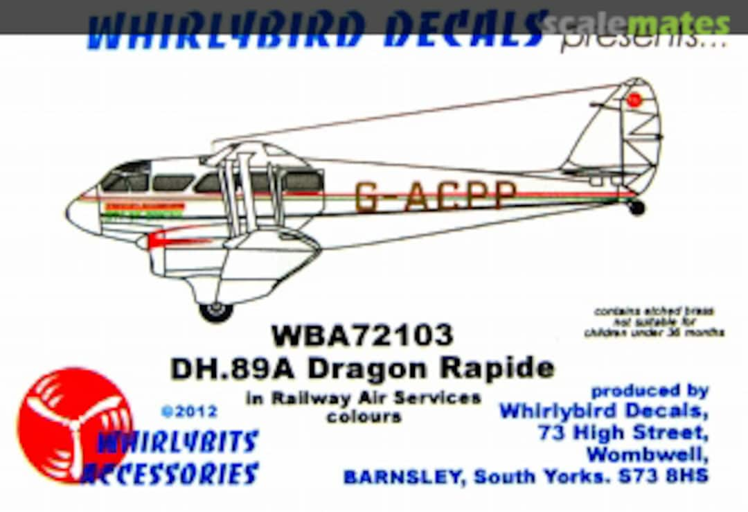 Boxart DH.89A Dragon Rapide WBA72103 Whirlybird