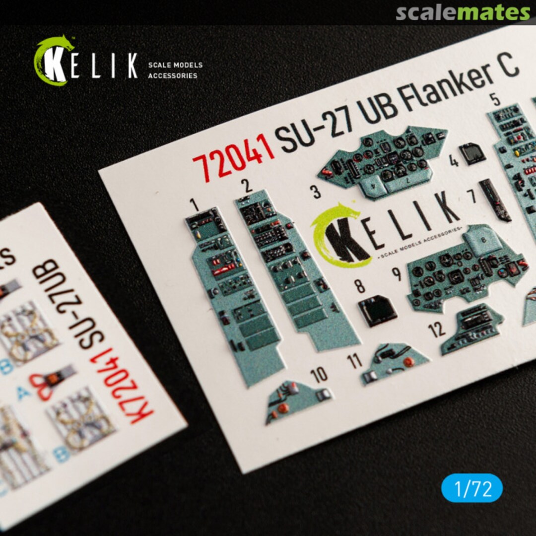 Boxart Su-27UB Flanker C - interior 3D decals K72041 Kelik