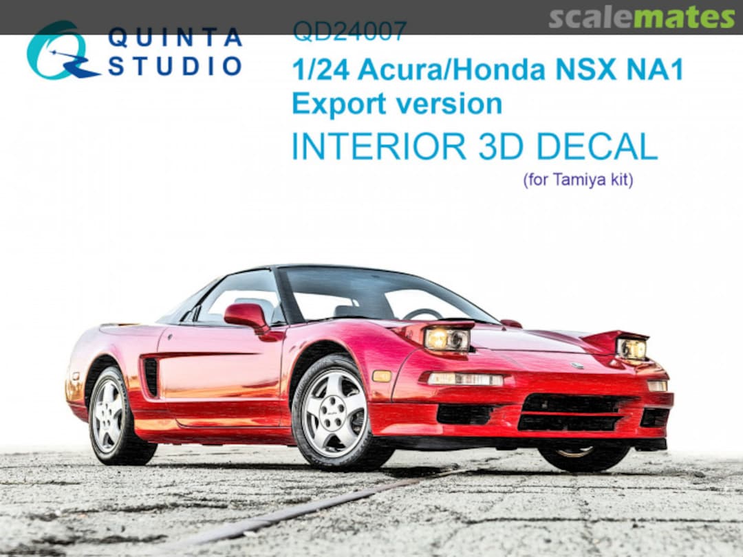 Boxart Acura-Honda NSX NA1 Export Version interior 3D decals QD24007 Quinta Studio