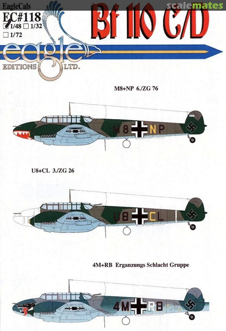 Boxart Bf 110 C/D EagleCals EC48-118 Eagle Editions