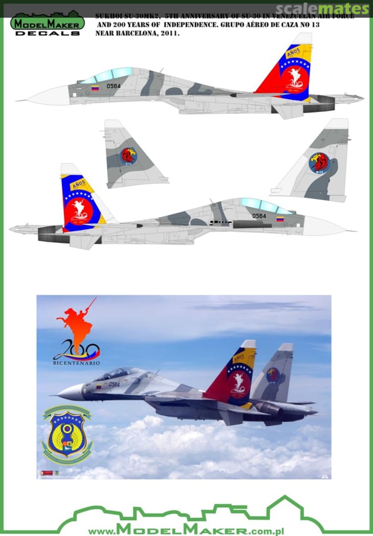 Boxart Venezuelan Su-30 - 5/200th anniversary D48042 ModelMaker