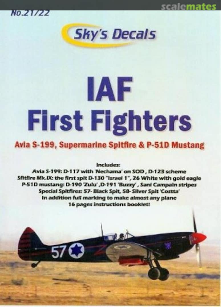 Boxart IAF First Fighters SD-21 Sky's Decals