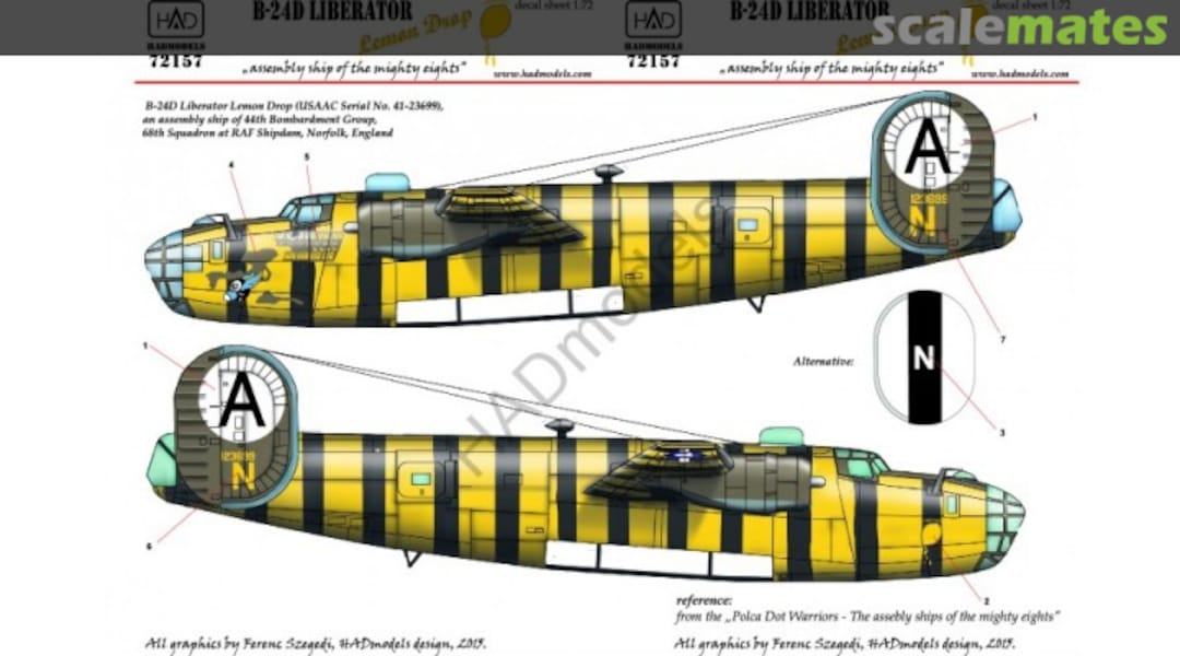 Boxart B-24D Liberator "Lemon Drop" Assembly Ship 72157 HADmodels 